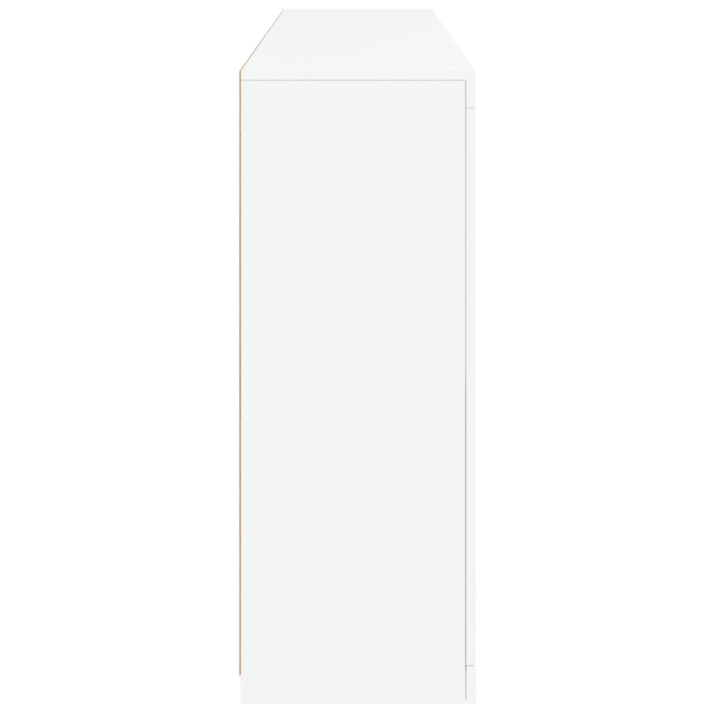 Komoda s LED svjetlima bijela 162 x 37 x 100 cm