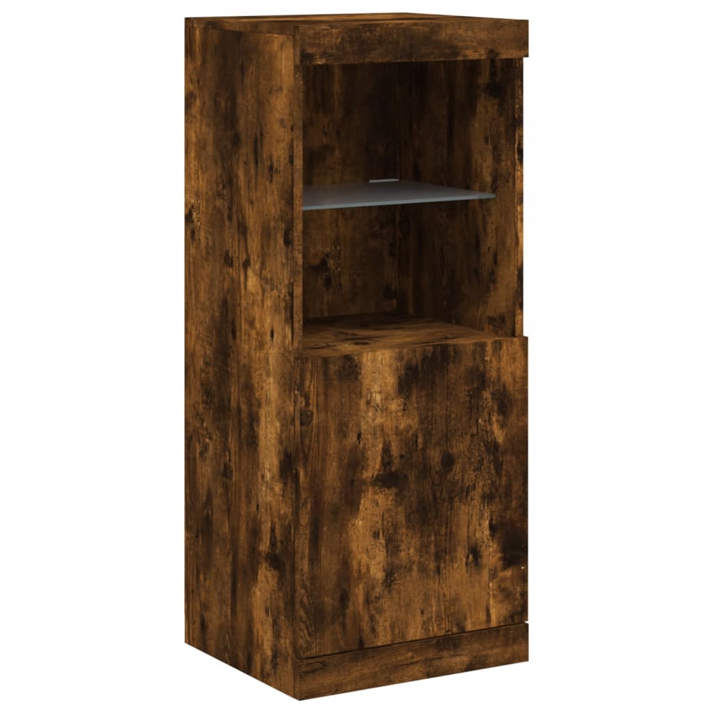 Komoda s LED svjetlima boja dimljenog hrasta 162x37x100 cm