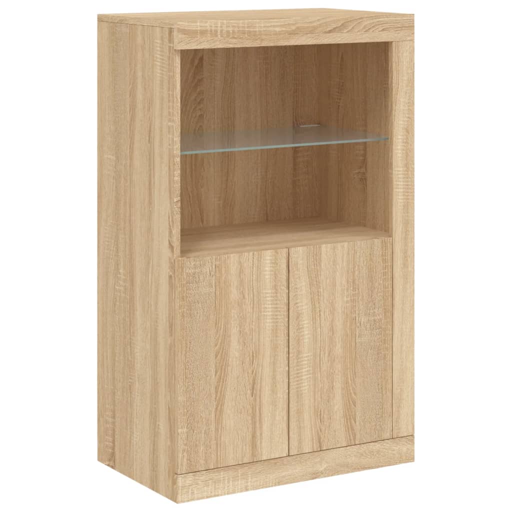 Komoda s LED svjetlima boja hrasta sonome 181,5x37x100 cm