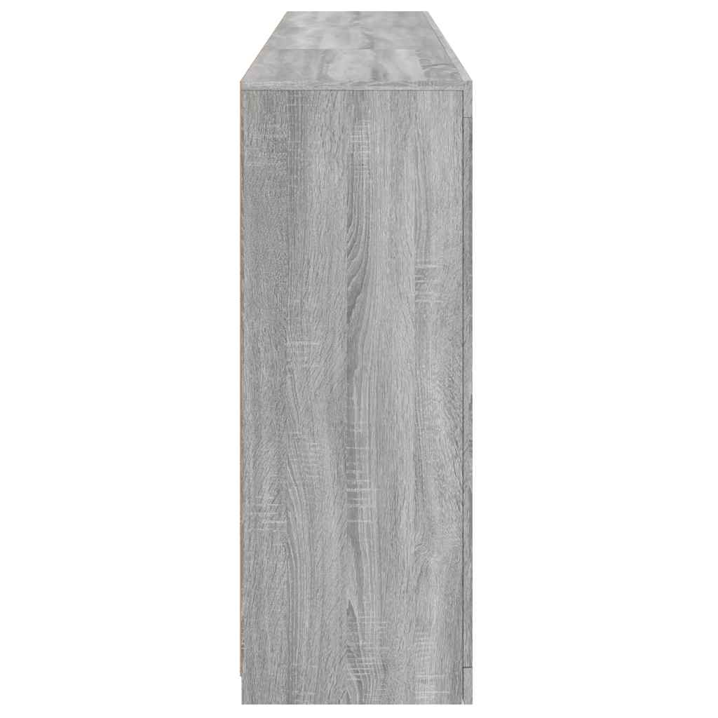 Komoda s LED svjetlima boja sivog hrasta 181,5x37x100 cm