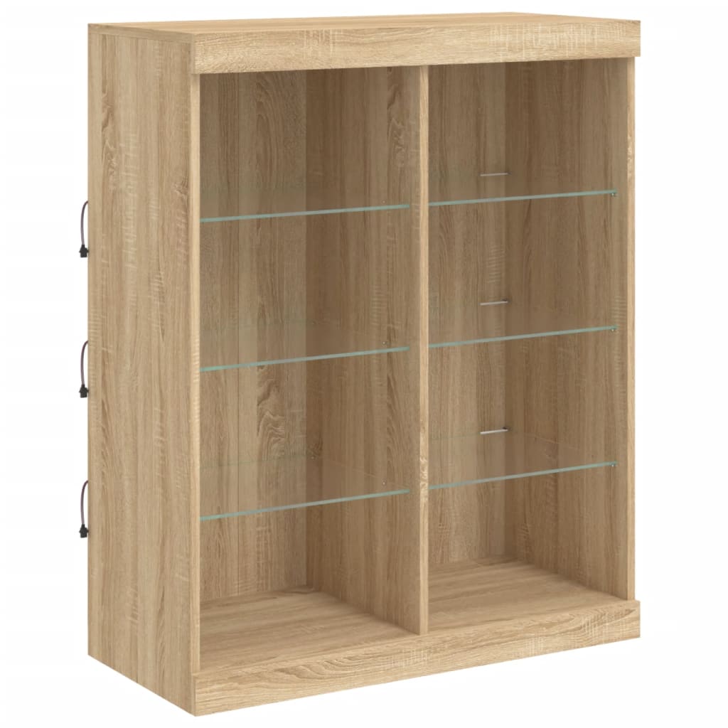 Komoda s LED svjetlima boja hrasta sonome 202x37x100 cm