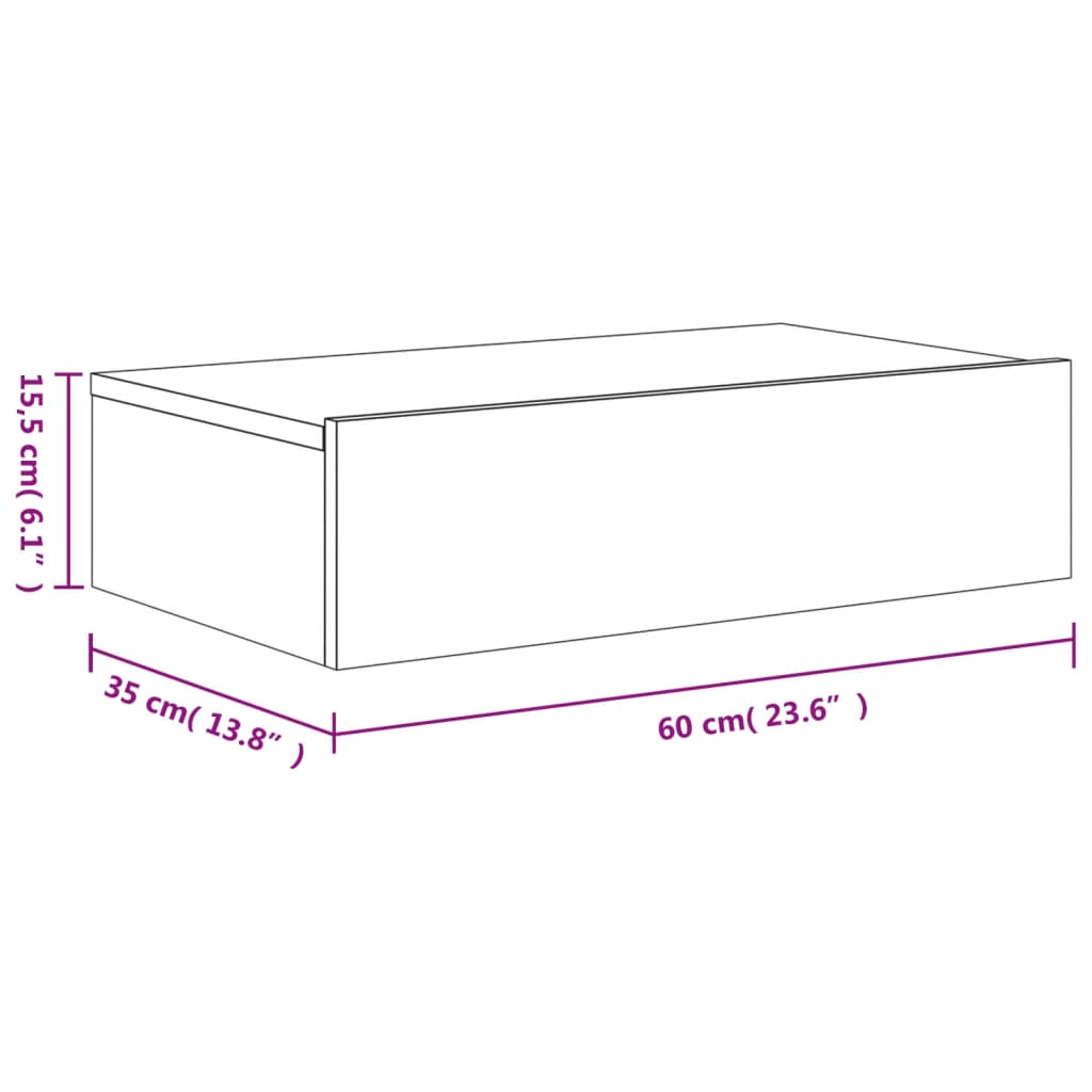 TV ormarić s LED svjetlima crni 60 x 35 x 15,5 cm