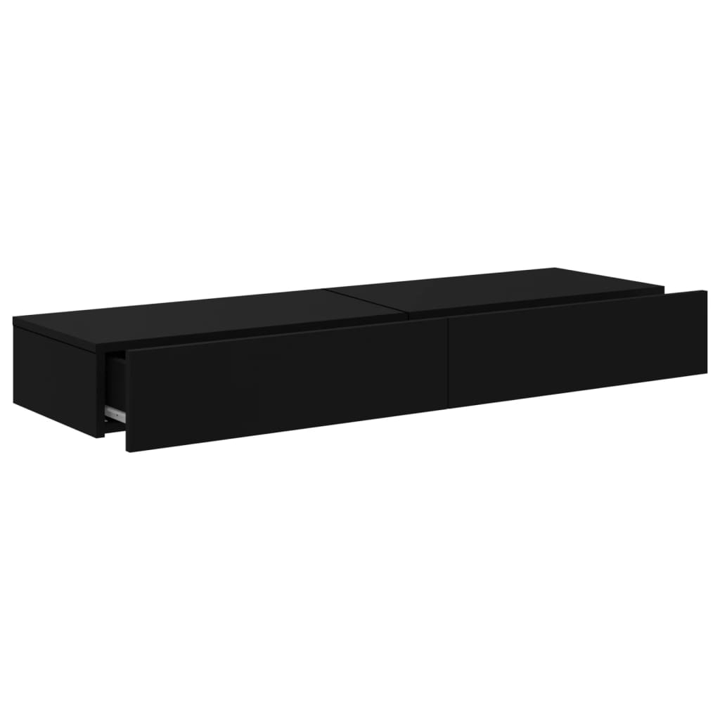 TV ormarići s LED svjetlima 2 kom crni 60 x 35 x 15,5 cm