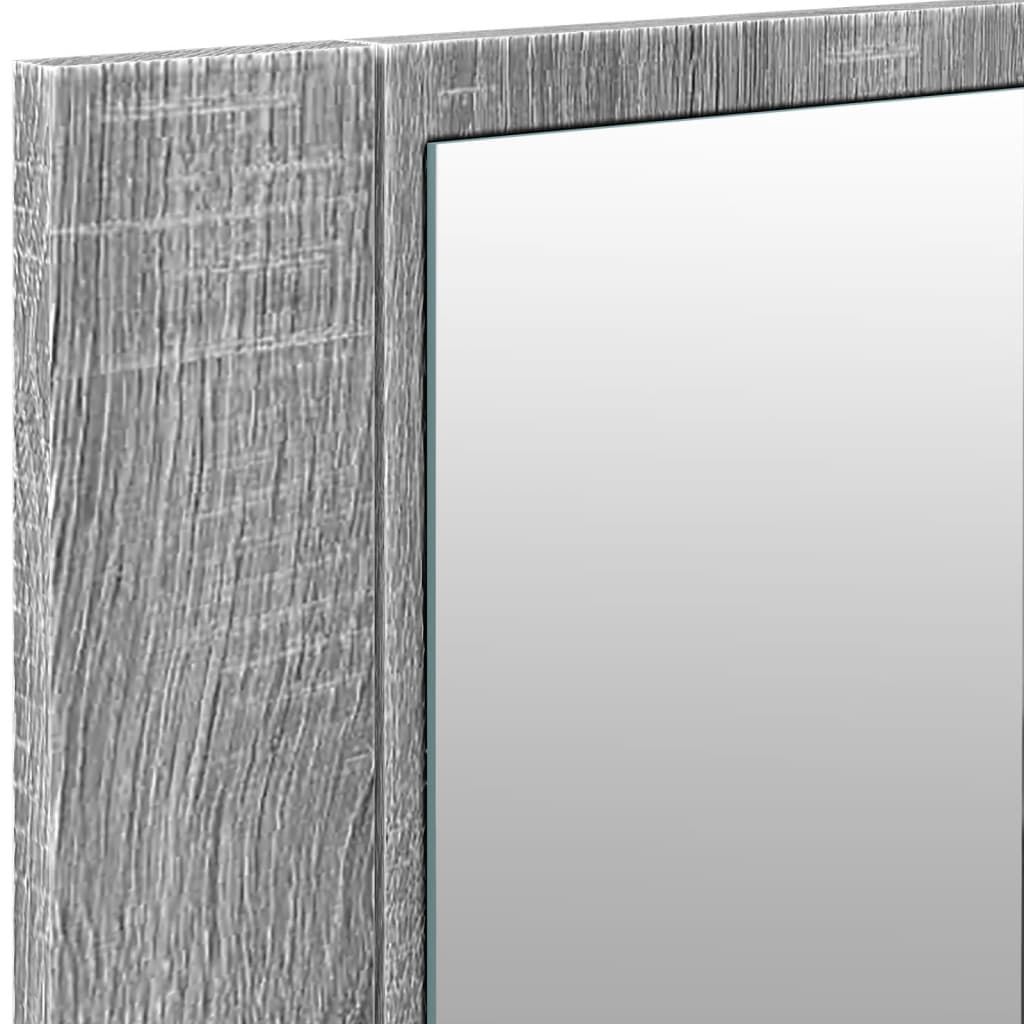 LED kupaonski ormarić s ogledalom siva boja hrasta 100x12x45 cm