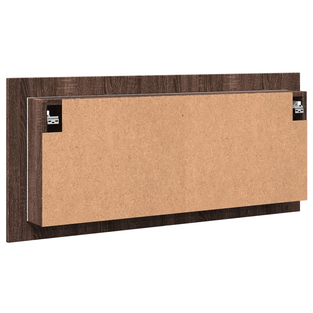 LED kupaonski ormarić s ogledalom smeđa boja hrasta 100x12x45cm