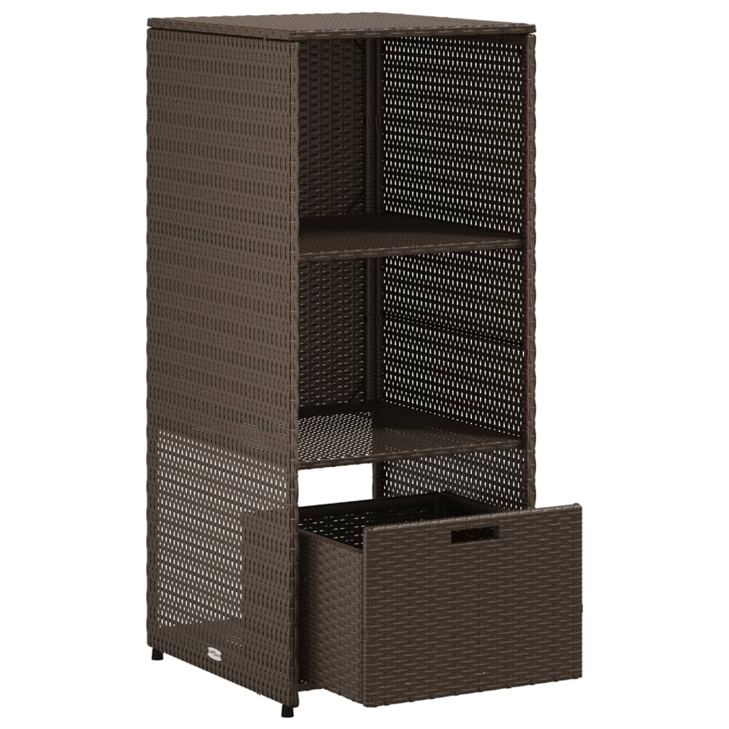 Vrtni ormarić za pohranu smeđi 50x55x115 cm od poliratana