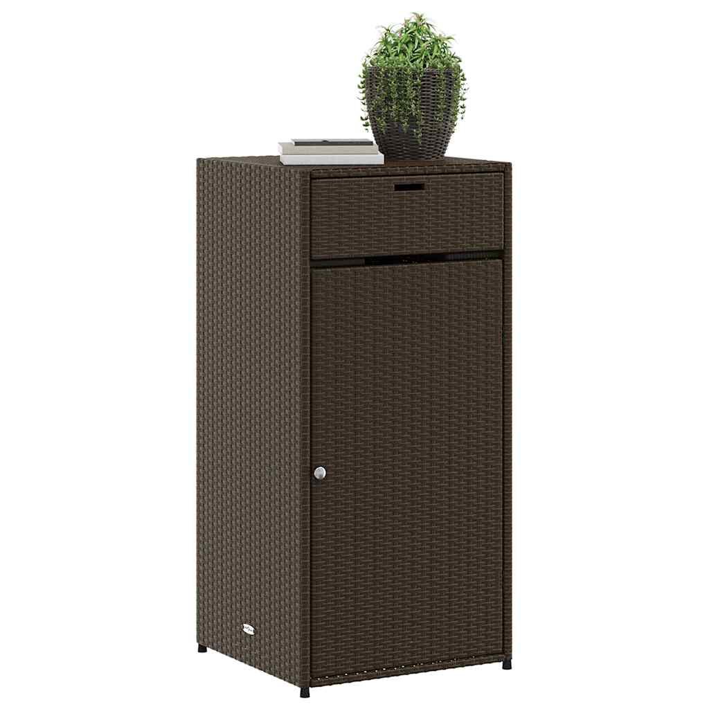 Vrtni ormarić za pohranu smeđi 55x55x111 cm od poliratana