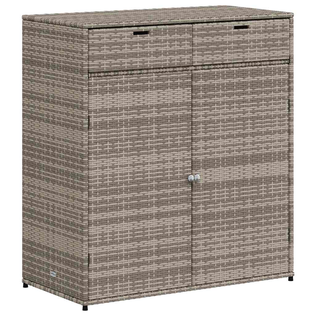 Vrtni ormarić za pohranu sivi 105 x 55 x 113 cm od poliratana