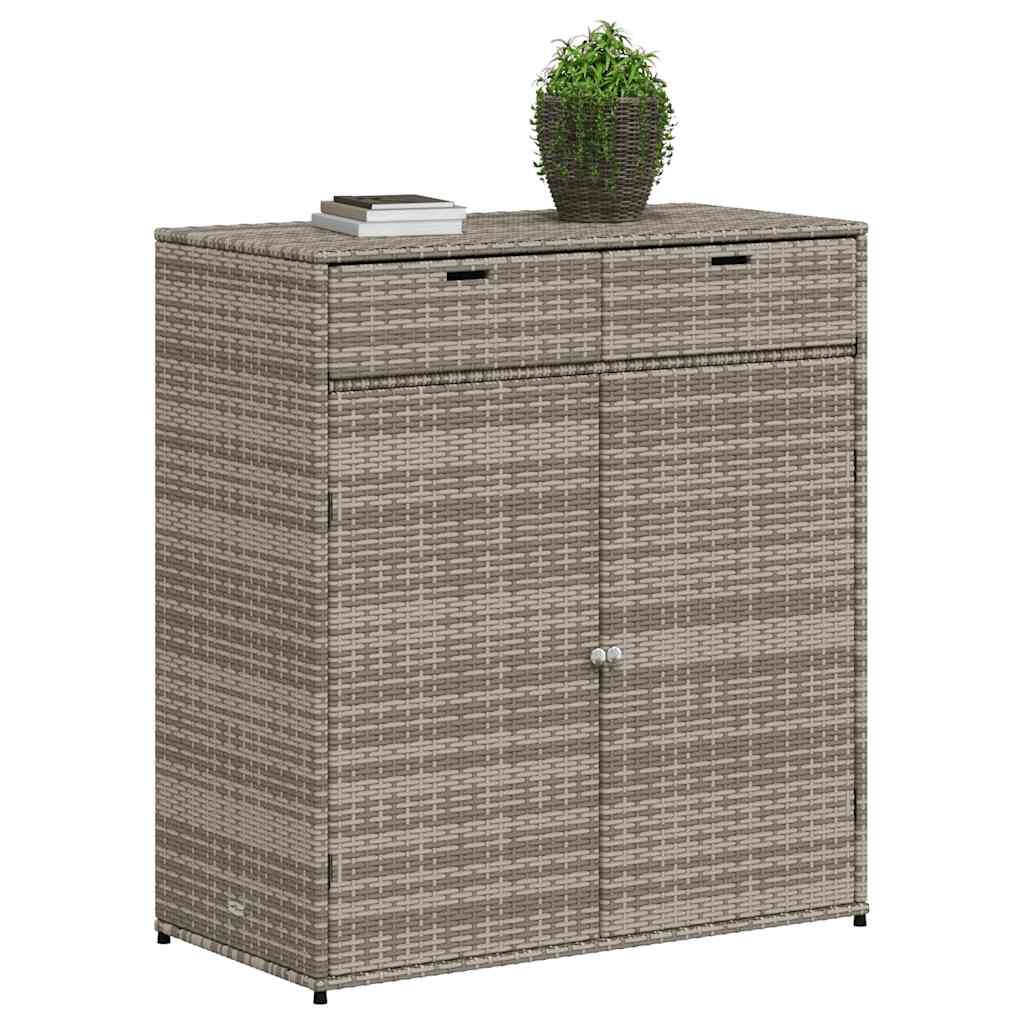 Vrtni ormarić za pohranu sivi 105 x 55 x 113 cm od poliratana