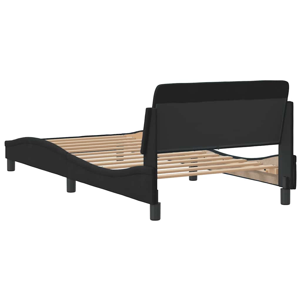 Okvir za krevet Dover crni 100x200 cm baršunasti