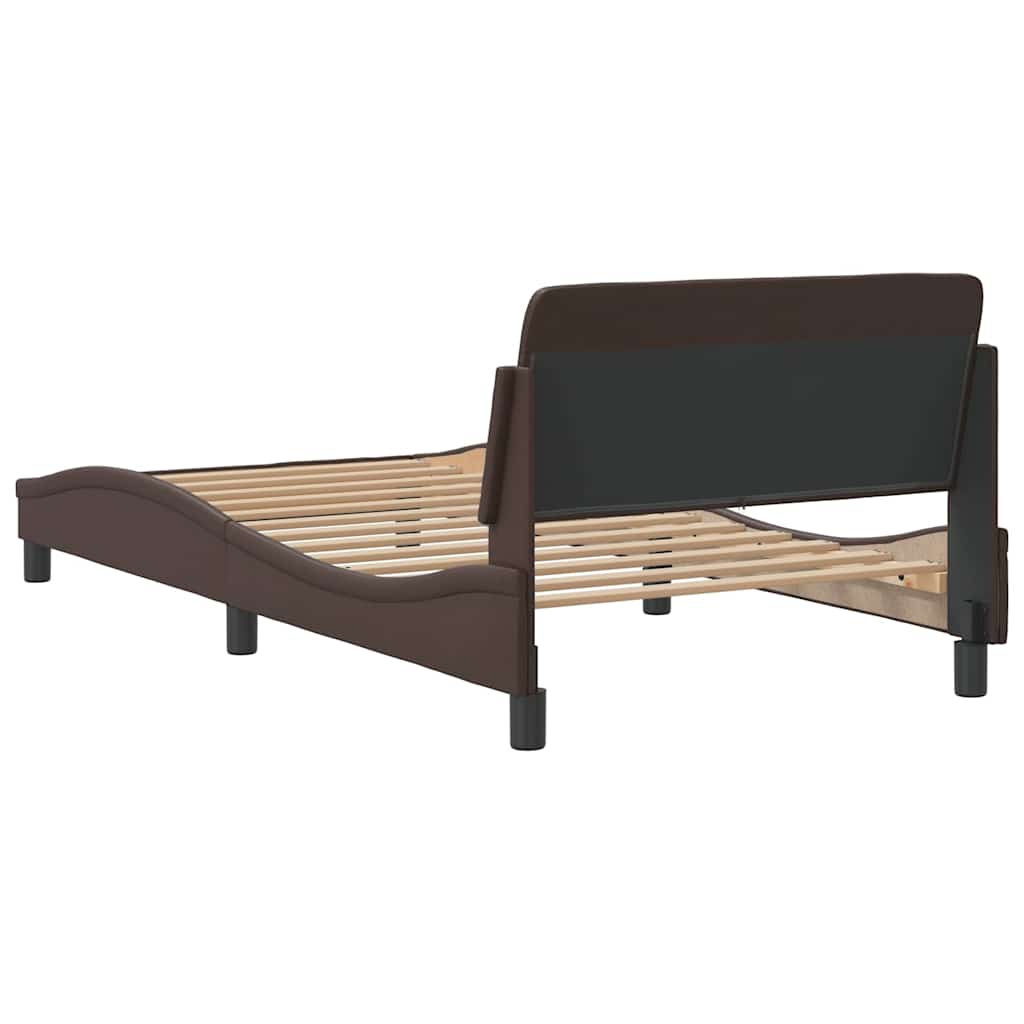 Okvir za krevet Dover smeđi 100x200 cm od umjetne kože