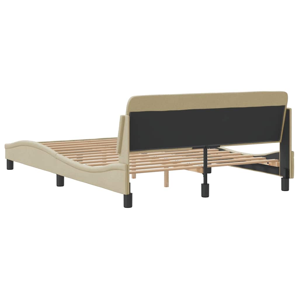 Okvir za krevet Dover krem 120 x 200 cm od tkanine