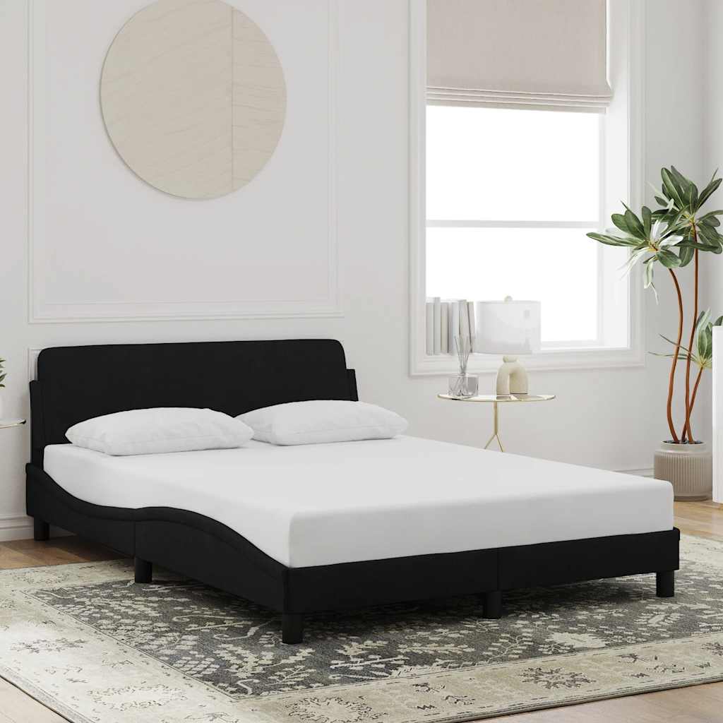 Okvir za krevet Dover crni 120 x 200 cm baršunasti