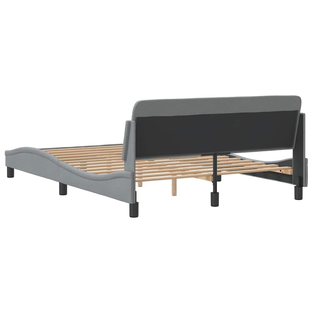 Okvir za krevet Dover svjetlosivi 140 x 190 cm od tkanine