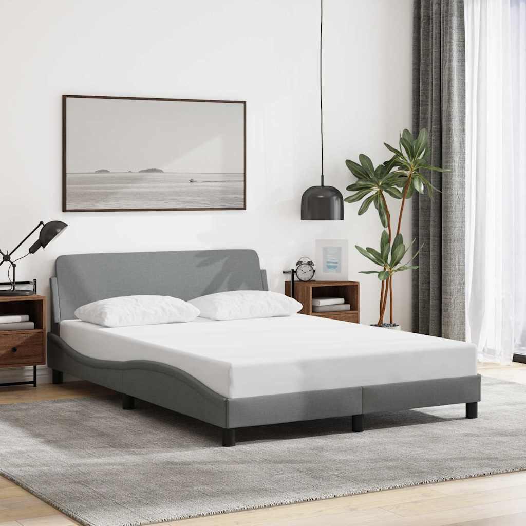 Okvir za krevet Dover svjetlosivi 140 x 190 cm od tkanine