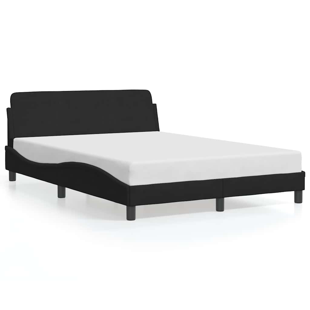 Okvir za krevet Dover crni 140 x 190 cm baršunasti