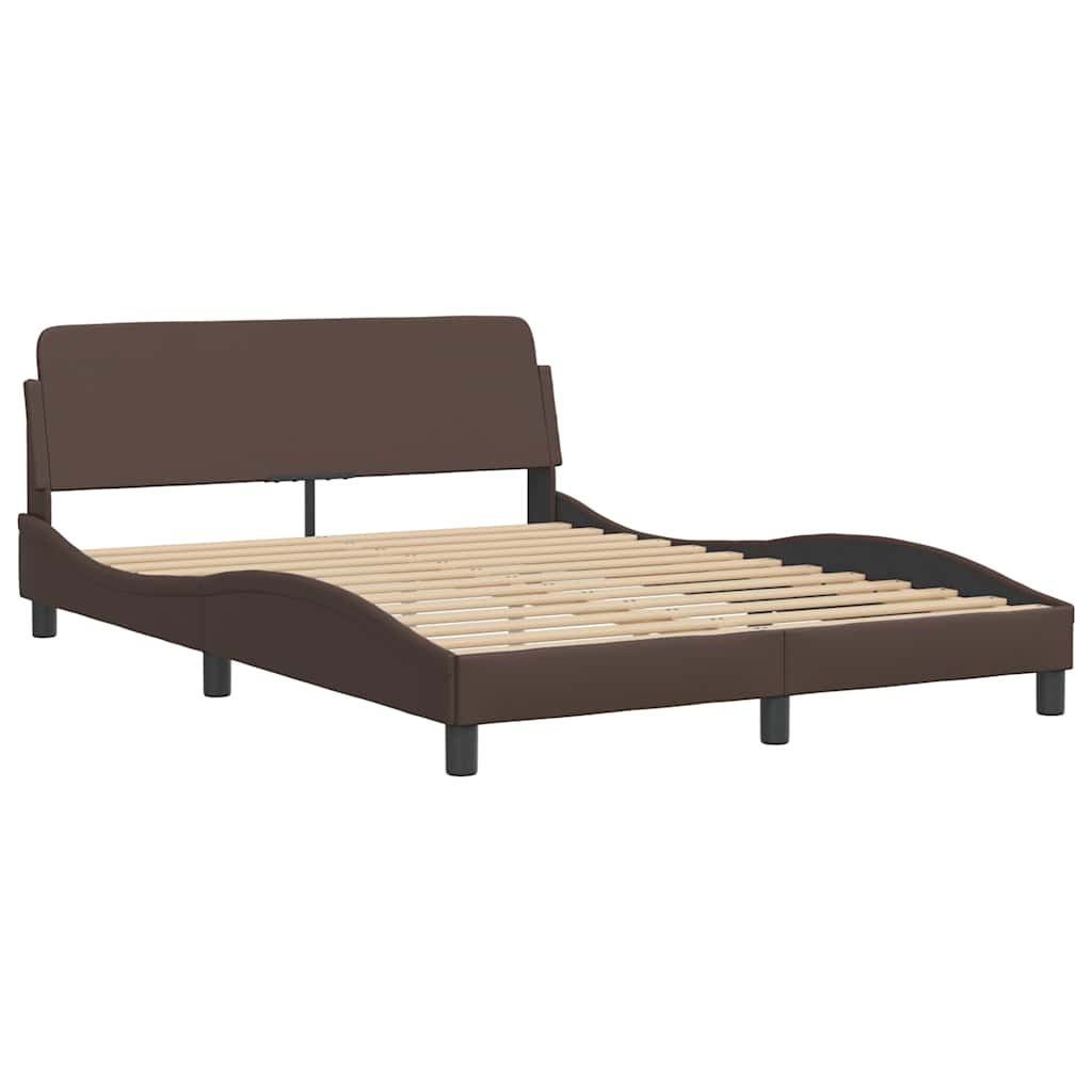 Okvir za krevet Dover smeđi 140x190 cm od umjetne kože