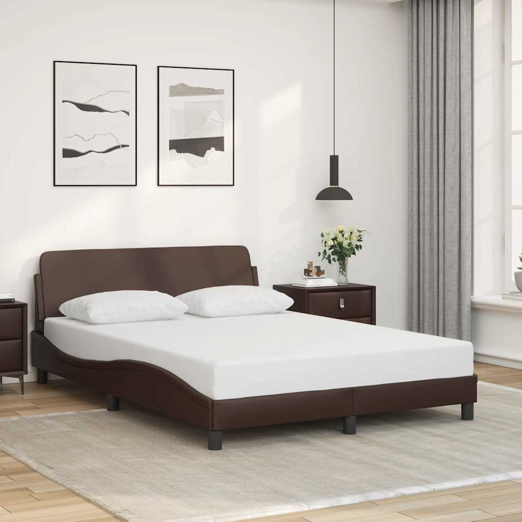 Okvir za krevet Dover smeđi 140x190 cm od umjetne kože