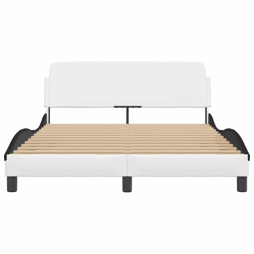 Okvir za krevet Dover bijelo-crni 140x190 cm umjetna koža