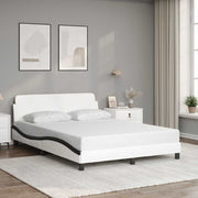 Okvir za krevet Dover bijelo-crni 140x190 cm umjetna koža