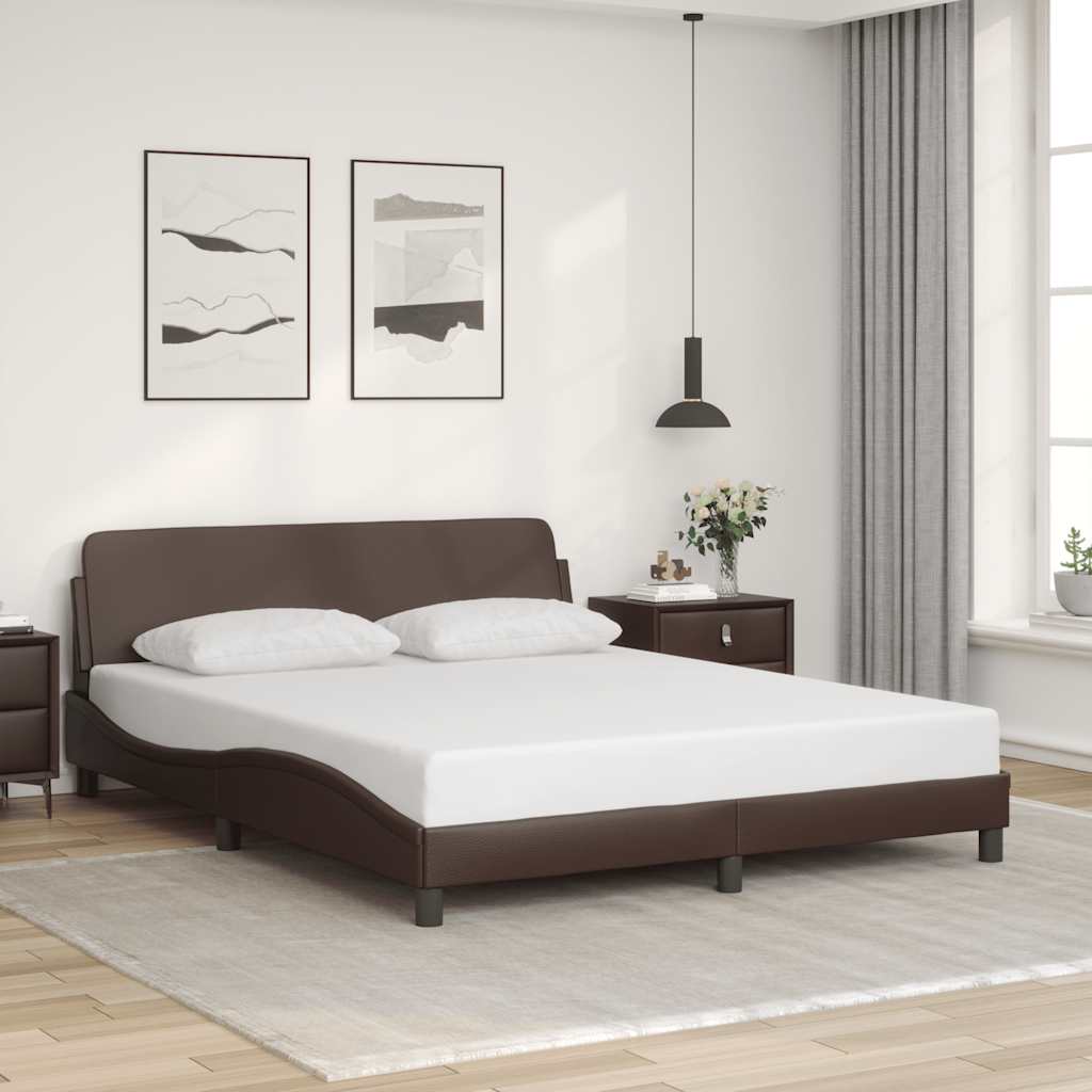 Okvir za krevet Dover smeđi 160x200 cm od umjetne kože