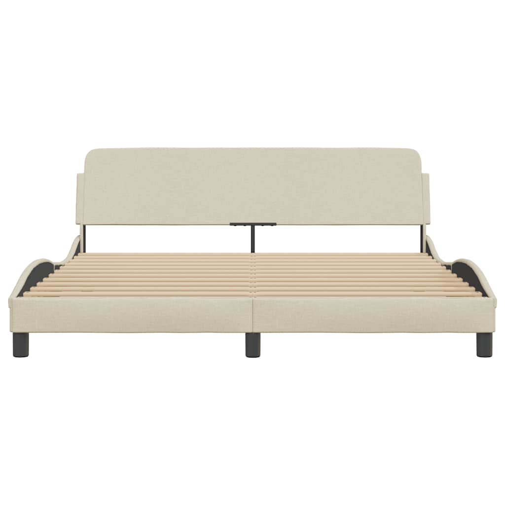 Okvir za krevet Dover krem 180 x 200 cm od tkanine