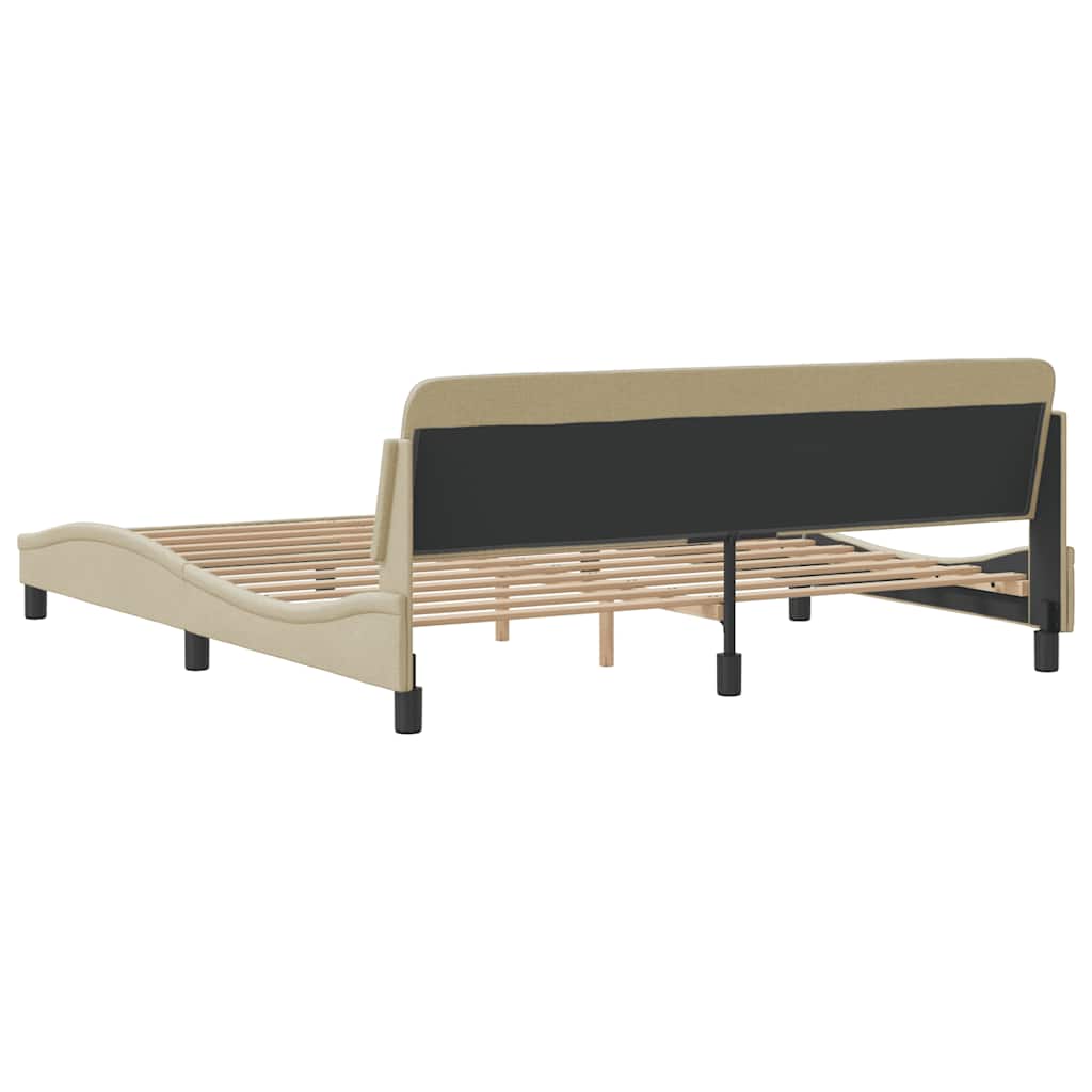 Okvir za krevet Dover krem 180 x 200 cm od tkanine