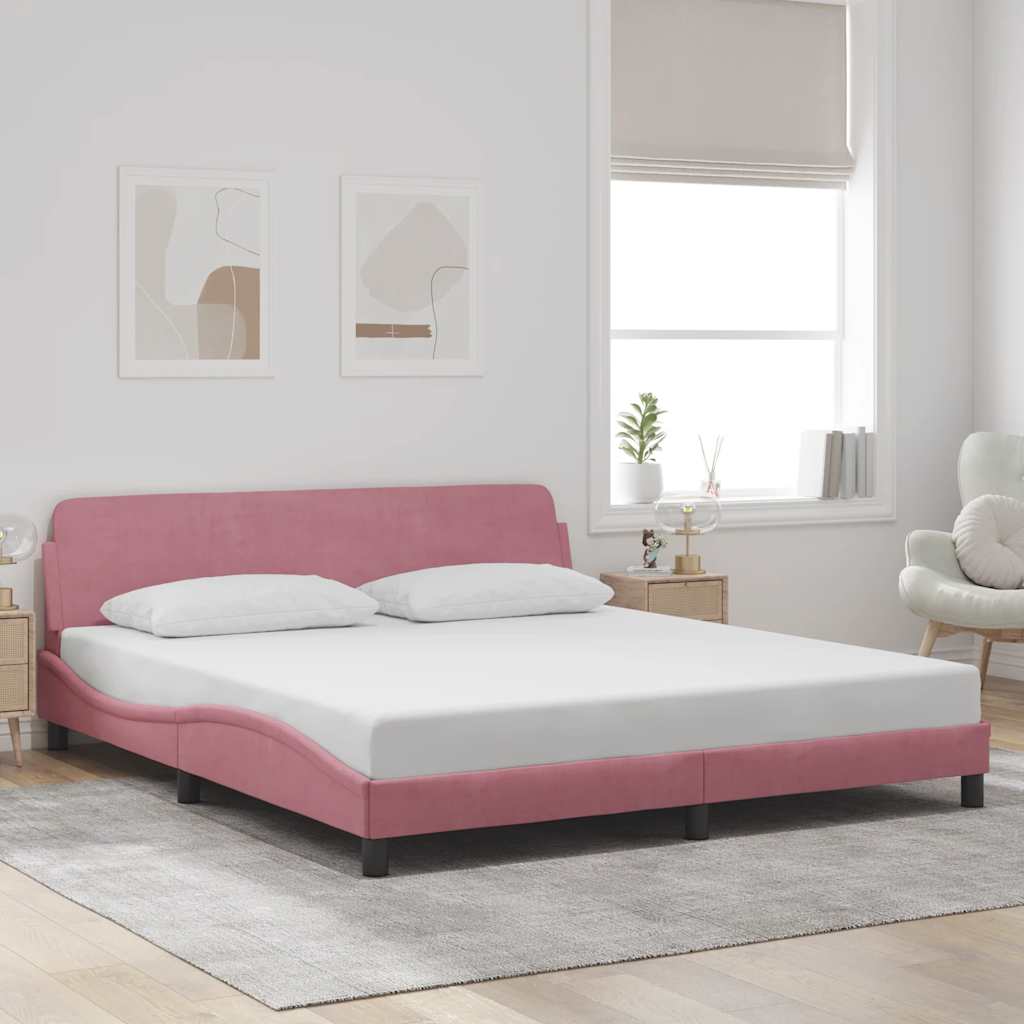 Okvir za krevet s uzglavljem Dover 180x200 cm baršunasti