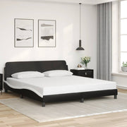 Okvir za krevet Dover crno-bijeli 180x200cm umjetna koža