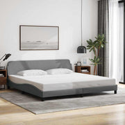 Okvir za krevet Dover svjetlosivi 200 x 200 cm od tkanine