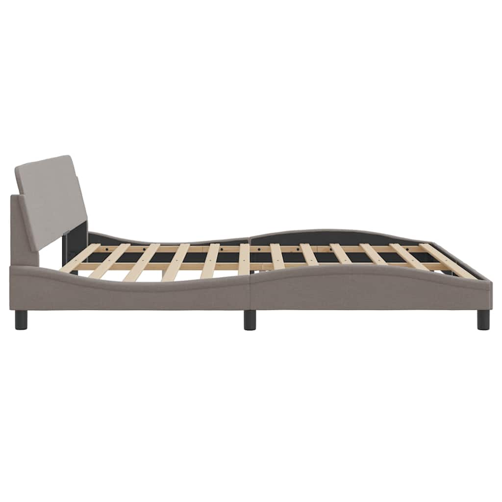 Okvir za krevet Dover smeđesivi 200x200 cm od tkanine