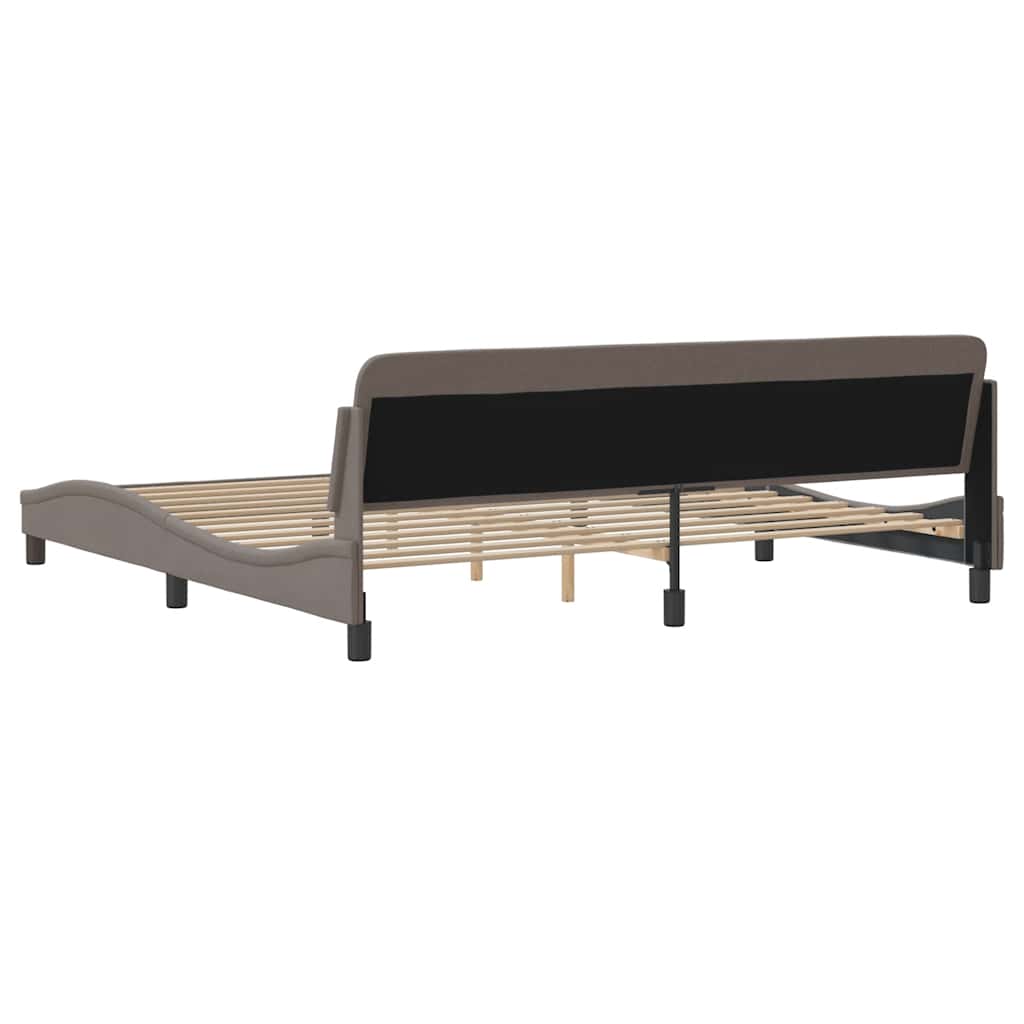Okvir za krevet Dover smeđesivi 200x200 cm od tkanine