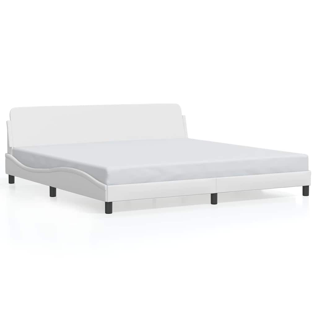 Okvir za krevet Dover bijeli 200x200 cm od umjetne kože