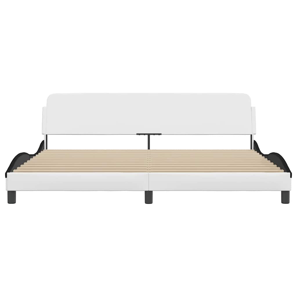 Okvir za krevet Dover bijelo-crni 200x200cm umjetna koža