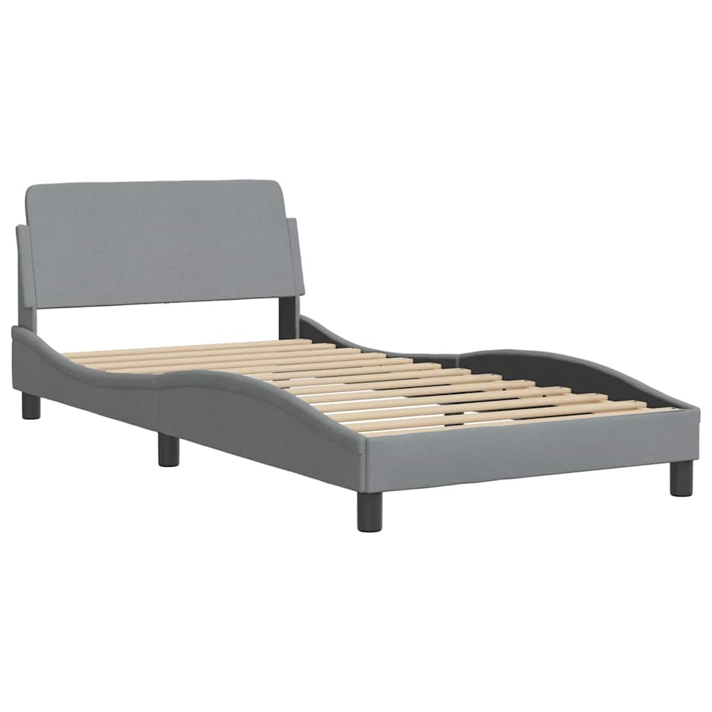 Okvir za krevet Dover svjetlosivi 100x190 cm od tkanine