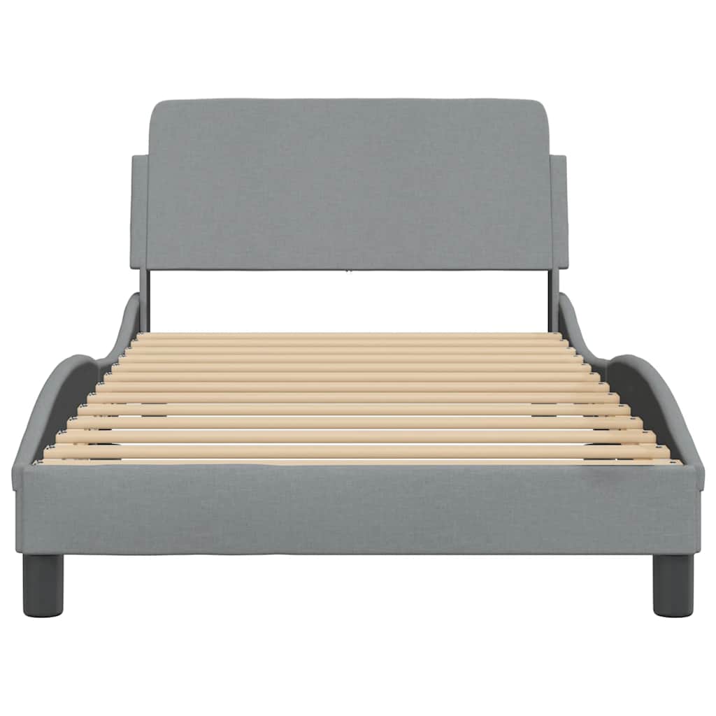 Okvir za krevet Dover svjetlosivi 100x190 cm od tkanine