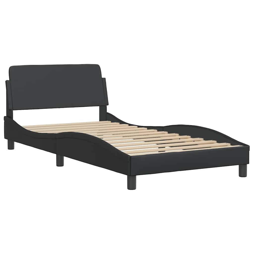Okvir za krevet Dover crni 100 x 190 cm od umjetne kože