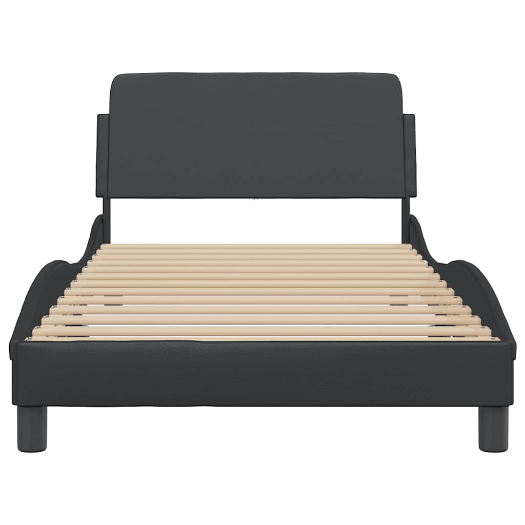 Okvir za krevet Dover crni 100 x 190 cm od umjetne kože