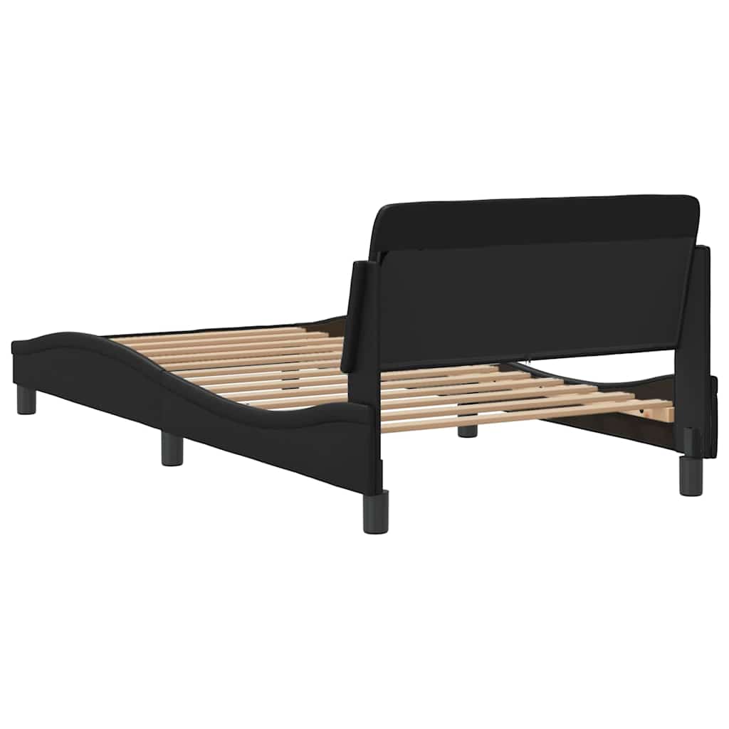 Okvir za krevet Dover crni 100 x 190 cm od umjetne kože