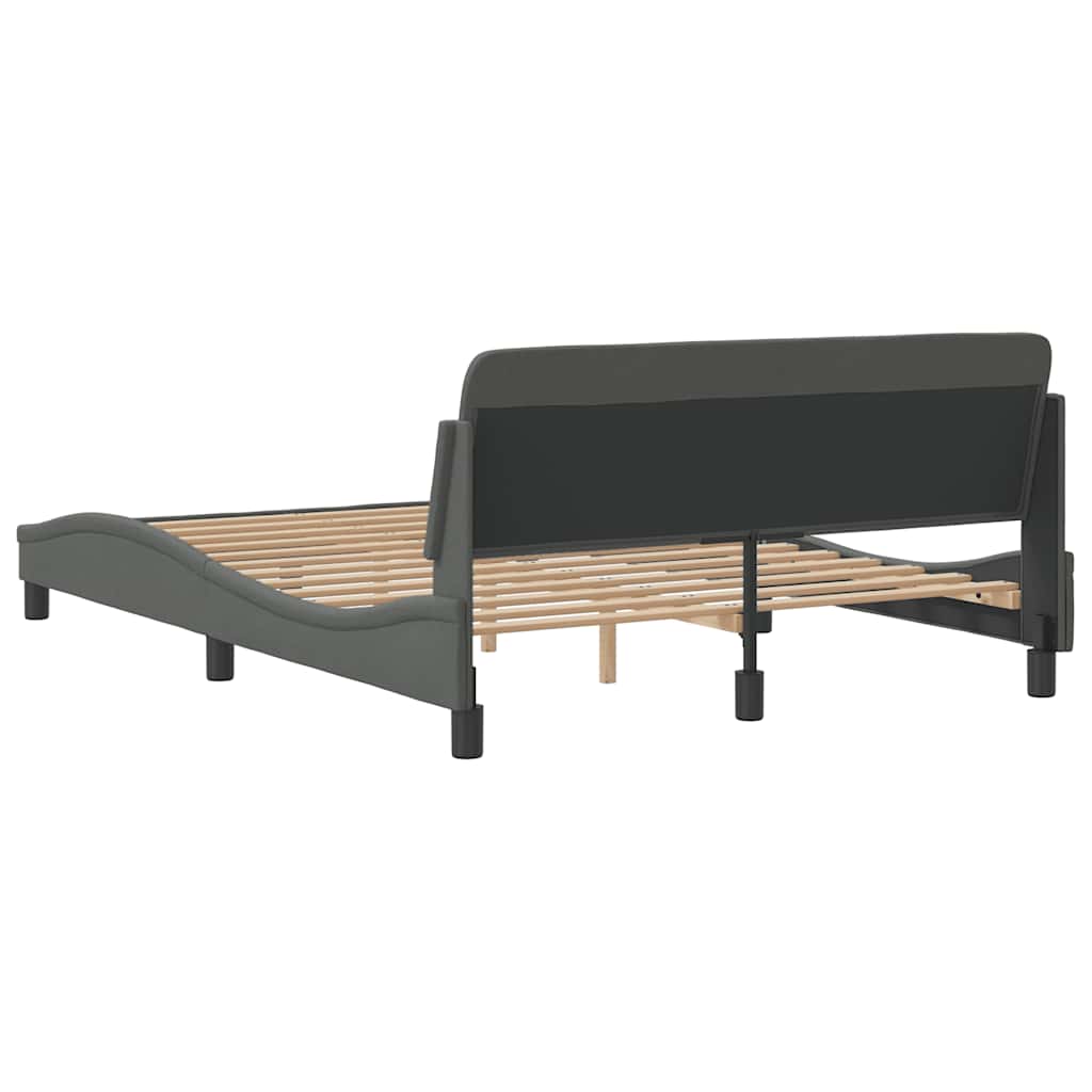 Okvir za krevet Dover tamnosivi 137x190 cm od tkanine