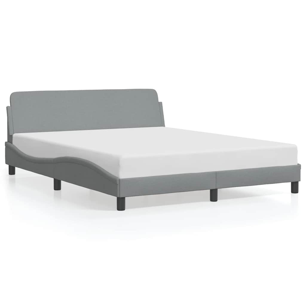 Okvir za krevet Dover svjetlosivi 152x203 cm od tkanine