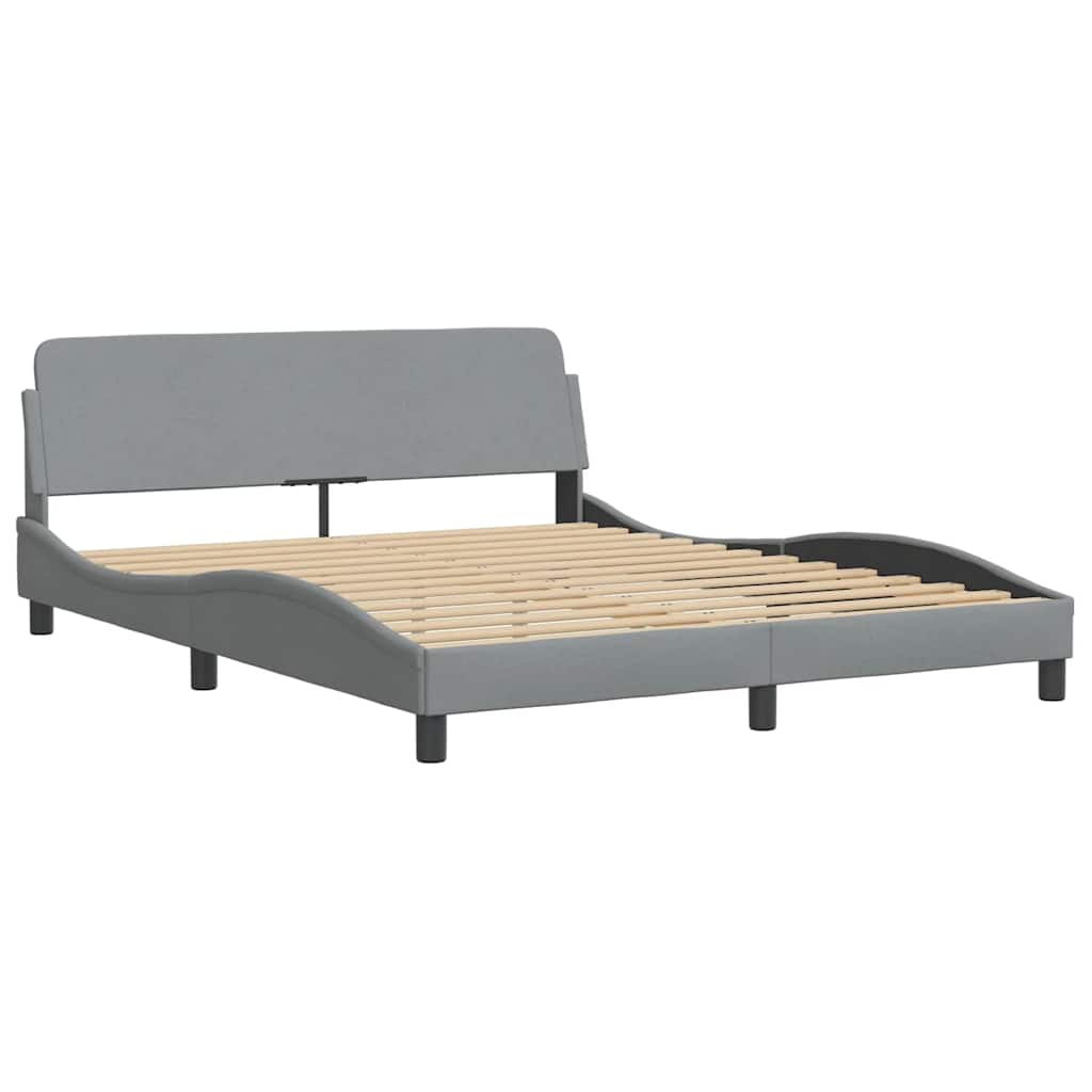 Okvir za krevet Dover svjetlosivi 152x203 cm od tkanine