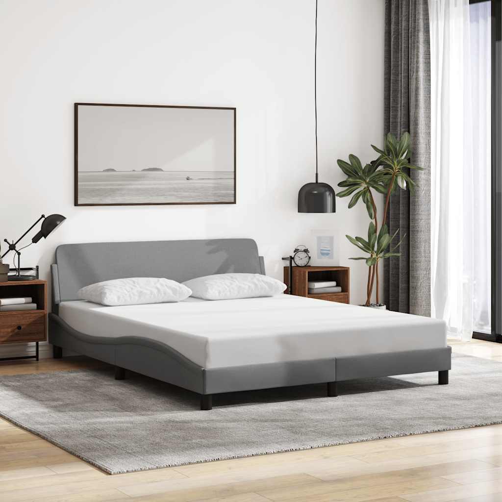 Okvir za krevet Dover svjetlosivi 152x203 cm od tkanine