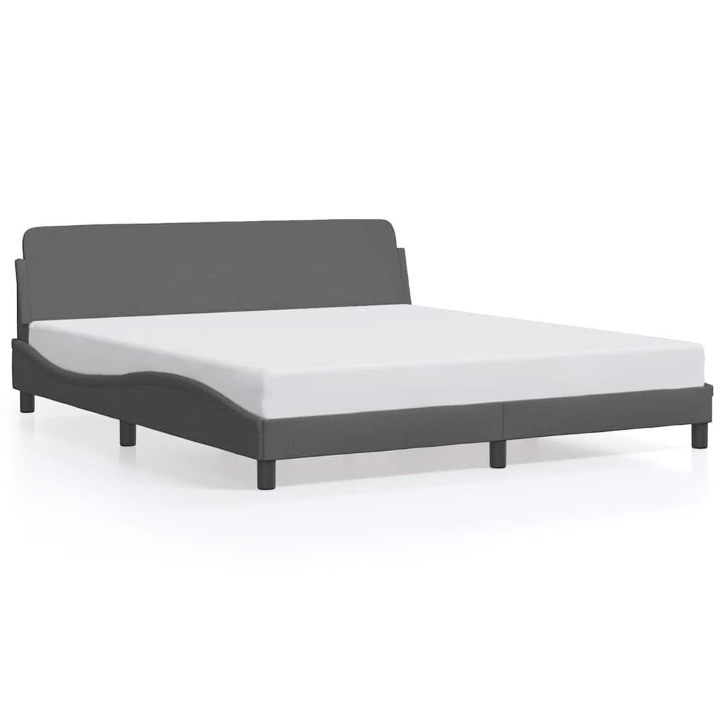 Okvir za krevet Dover tamnosivi 152x203 cm od tkanine