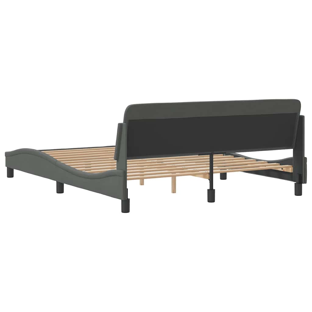 Okvir za krevet Dover tamnosivi 152x203 cm od tkanine