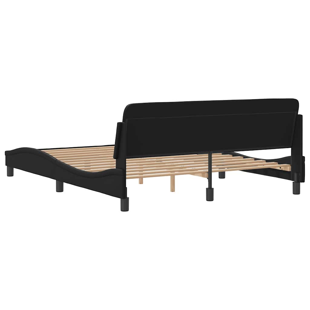 Okvir za krevet Dover crni 152x203 cm od umjetne kože