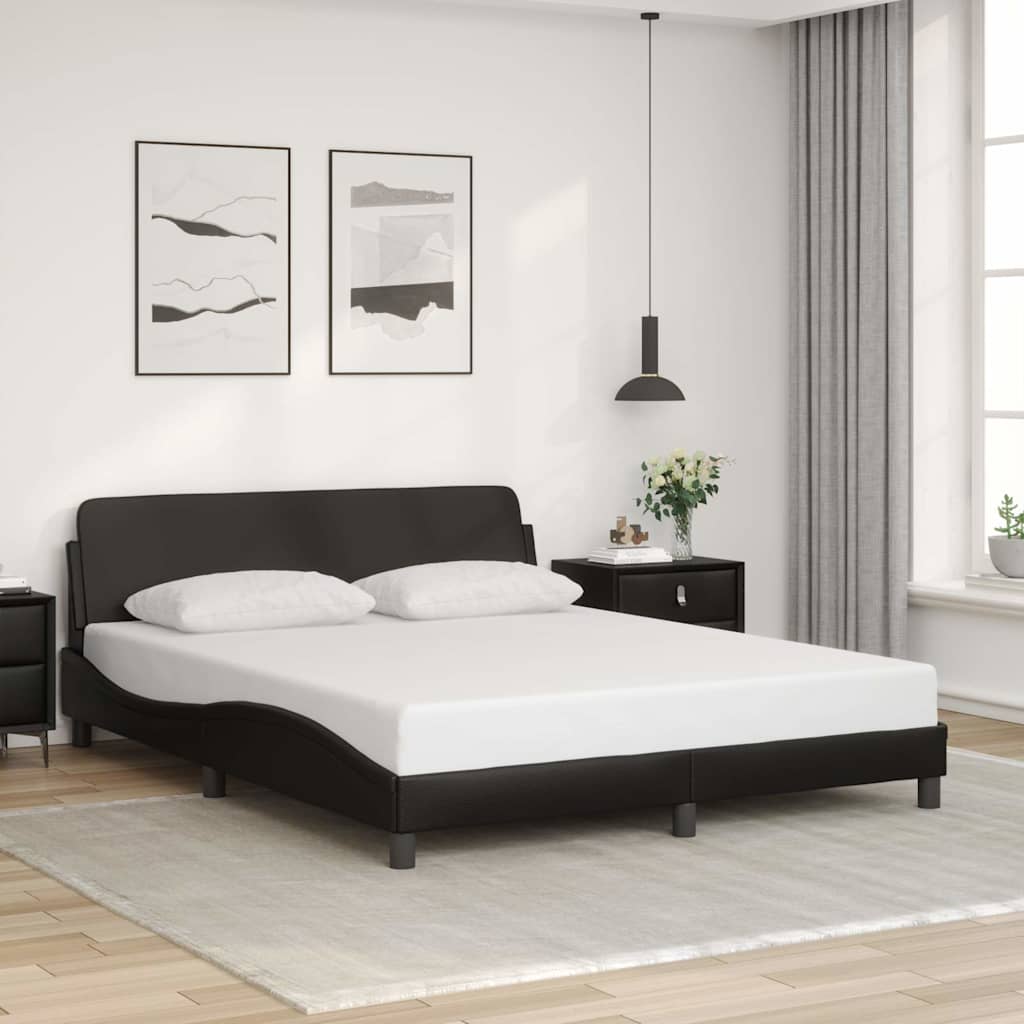 Okvir za krevet Dover crni 152x203 cm od umjetne kože