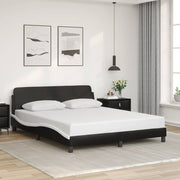 Okvir za krevet Dover crno-bijeli 152x203cm umjetna koža
