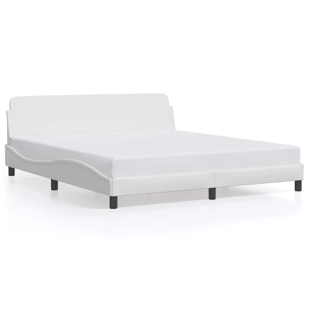 Okvir za krevet Dover bijeli 183x213 cm od umjetne kože