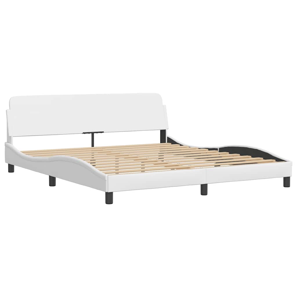 Okvir za krevet Dover bijeli 183x213 cm od umjetne kože